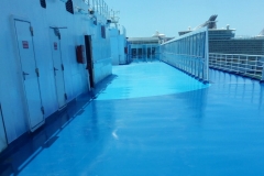 Pavimento in resina del ponte di una nave - Color flooring