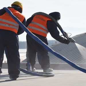 Applicazione Poliurea Colorflooring - Impermeabilizzazione Capannone tetto Terrazzo
