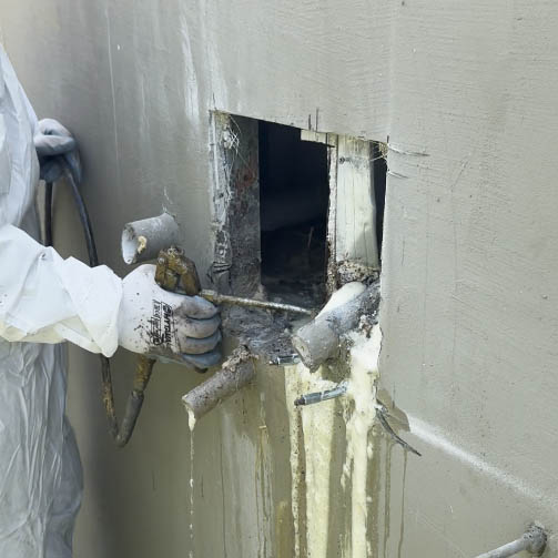 Sistema tunneling per infiltrazioni con resine idroespansive